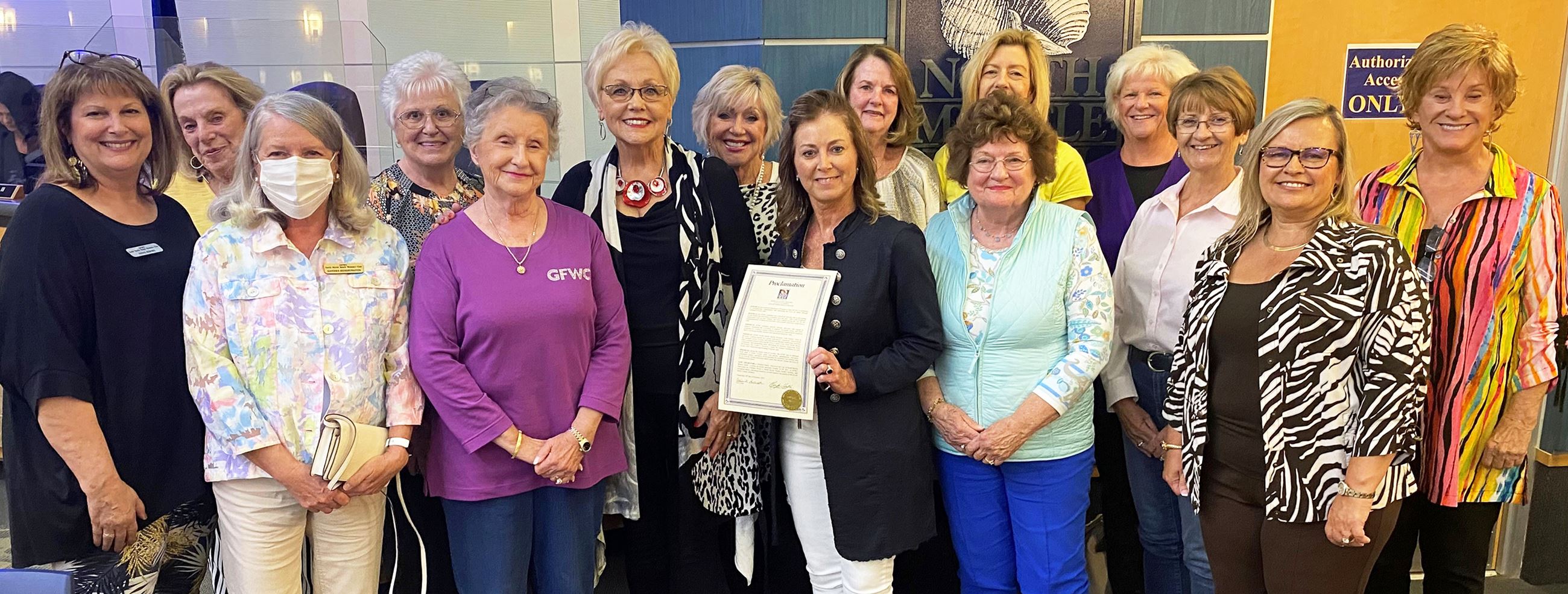 Mayor Marilyn Hatley with North Myrtle Beach Womans Club Members - Reduced